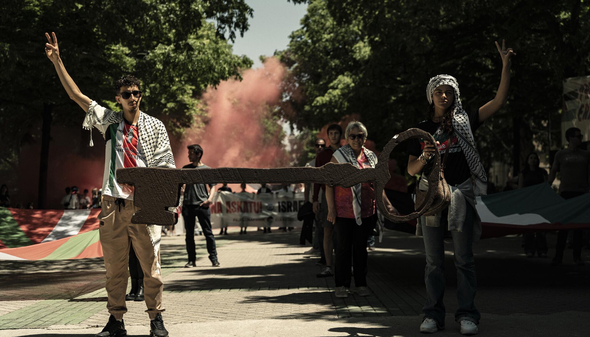 Marcha por la resistencia palestina en Iruñea